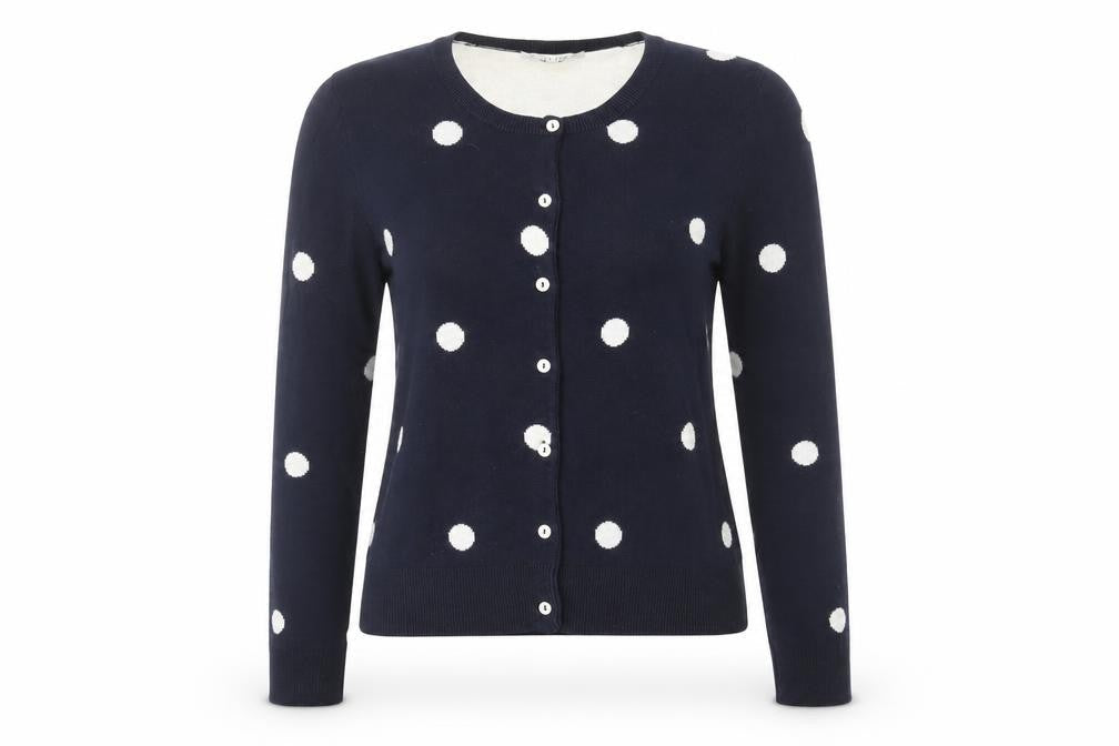 Mint & Berry Women's Blue Polka Dot Cardigan XS
