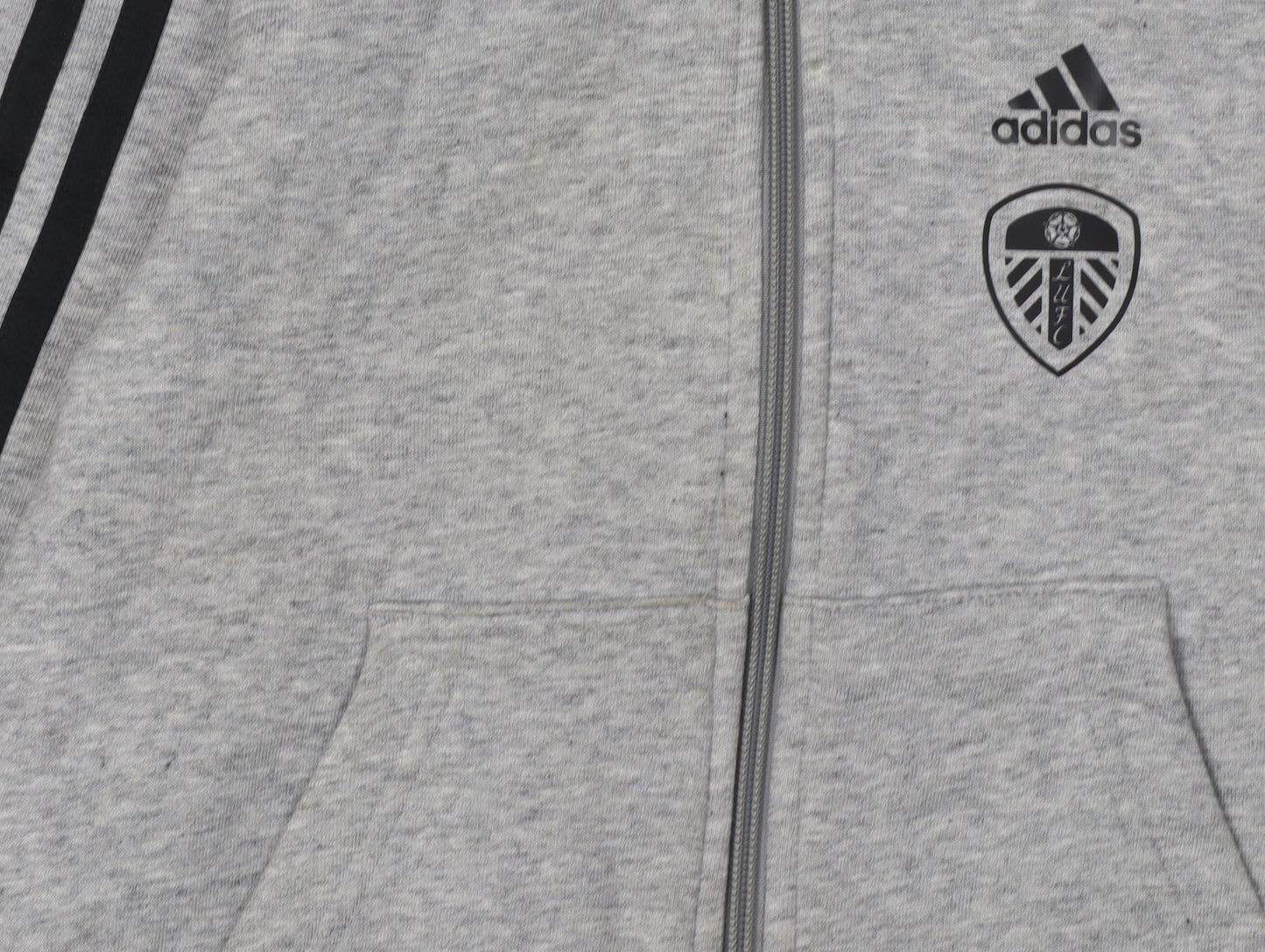 Adidas Boys Grey Full Zip Hoodie 7-8 Years