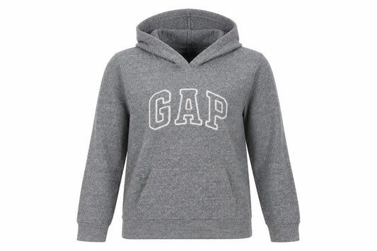 Gap Women's Grey Pullover Hoodie S - Logo, Casual, Comfy