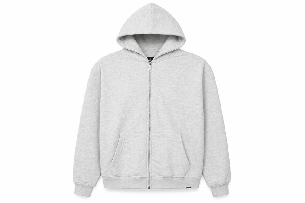 boohooMAN Men's Grey Full Zip Hoodie M