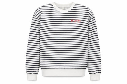 H&M Women's White Striped Sweatshirt M