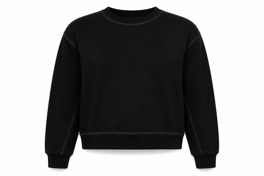 Pull&Bear Black Women's Sweatshirt Size 10 Cotton Blend