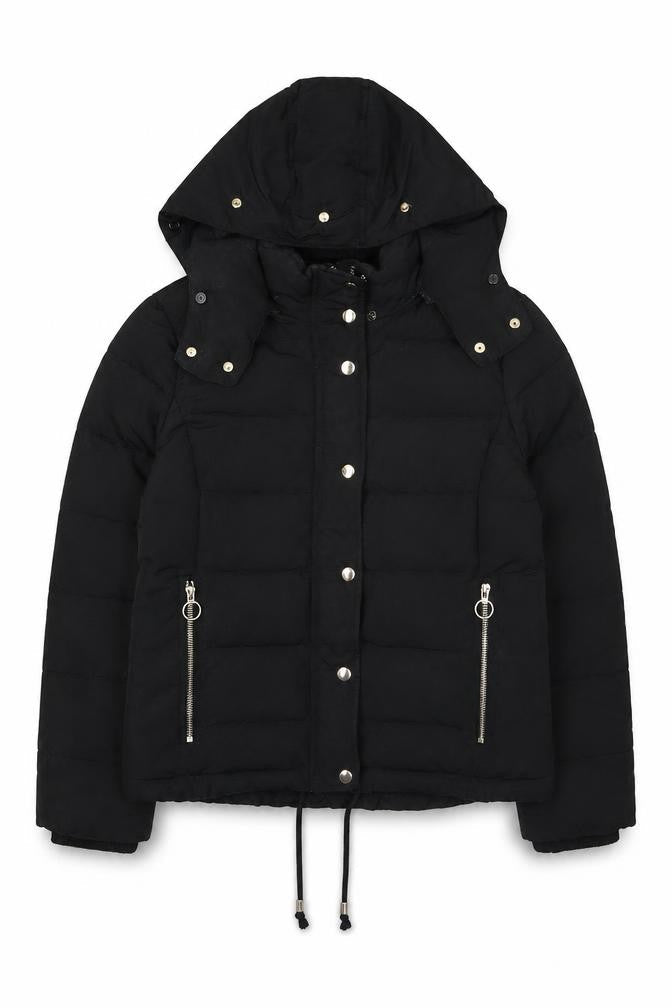 Topshop Women's Black Puffer Jacket Size 12