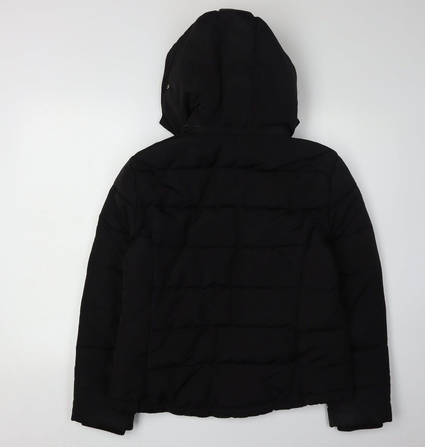 Topshop Women's Black Puffer Jacket Size 12