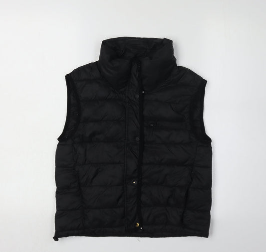 ZARA Women's Black Puffer Waistcoat, S, Casual Insulated