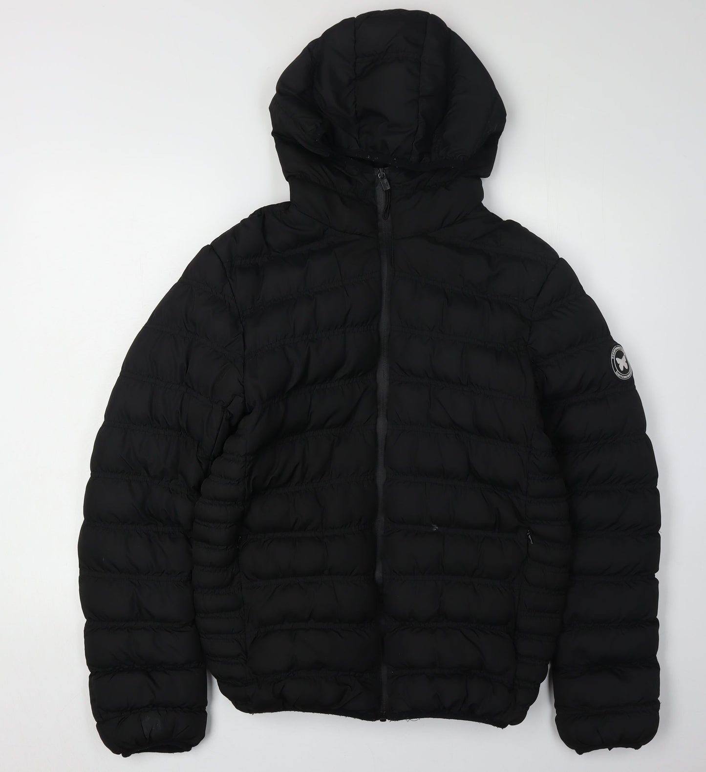 Good For Nothing Men's Black Puffer Jacket, Small