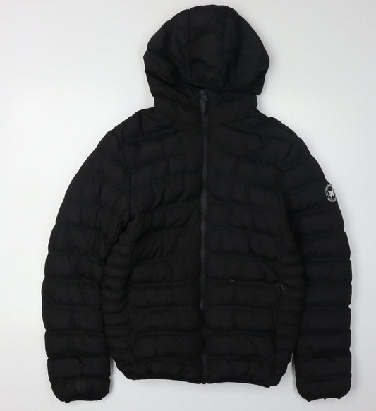 Good For Nothing Men's Black Puffer Jacket, Small