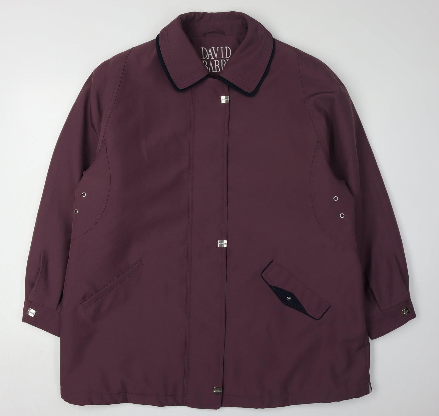 David Barry Women's Purple Mid-Length Coat Size 22