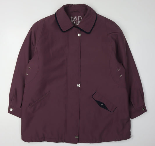 David Barry Women's Purple Mid-Length Coat Size 22
