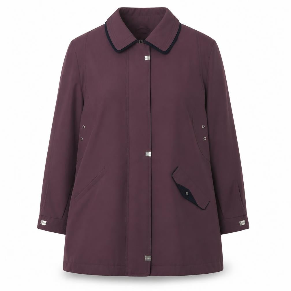David Barry Women's Purple Mid-Length Coat Size 22