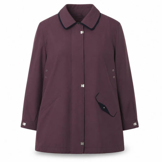David Barry Women's Purple Mid-Length Coat Size 22