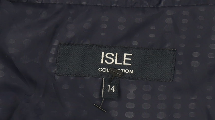 ISLE Women's Blue Long Jacket, Size 14, Casual