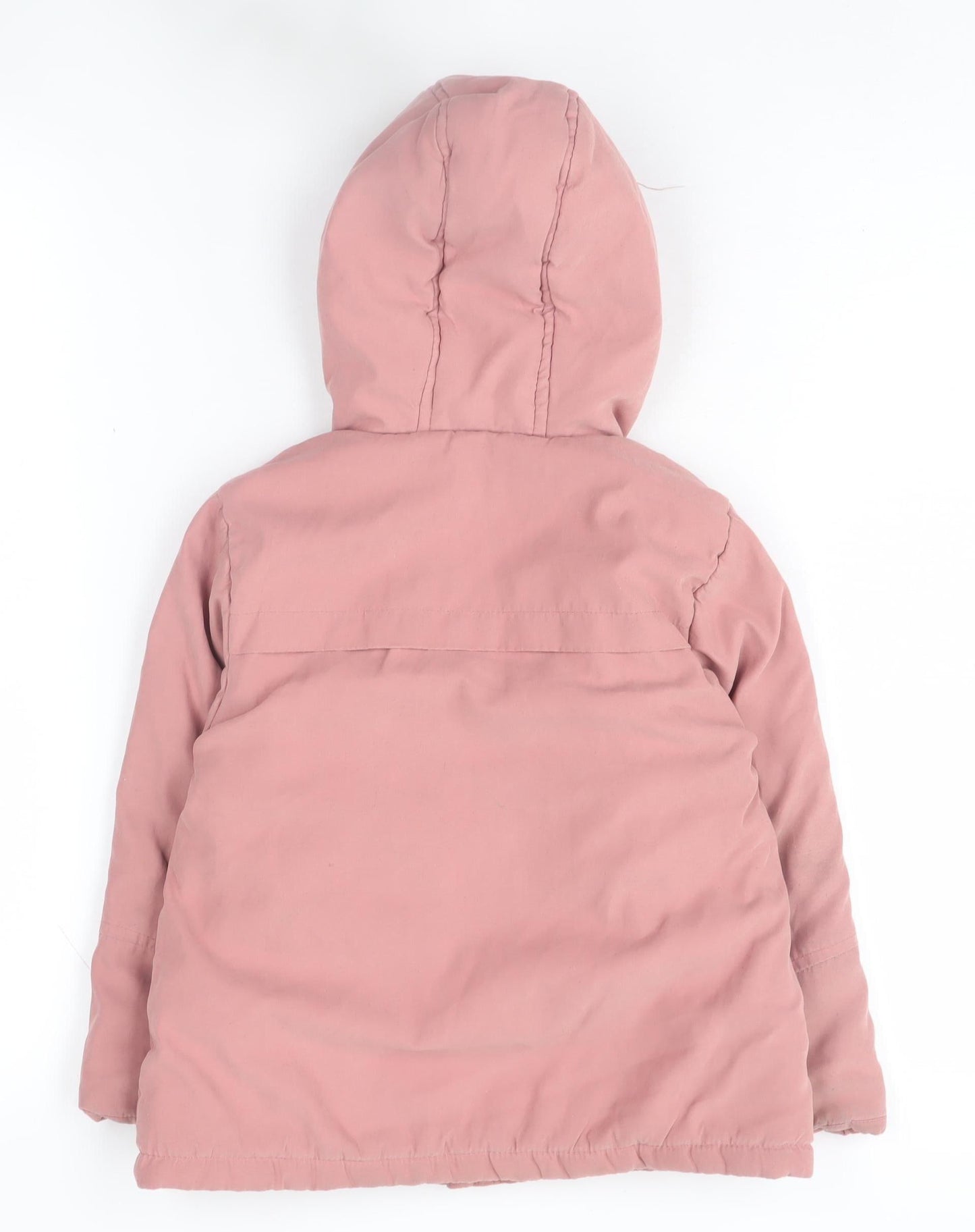 Vertbaudet Girls Pink Hooded Coat 3 Years with Pockets