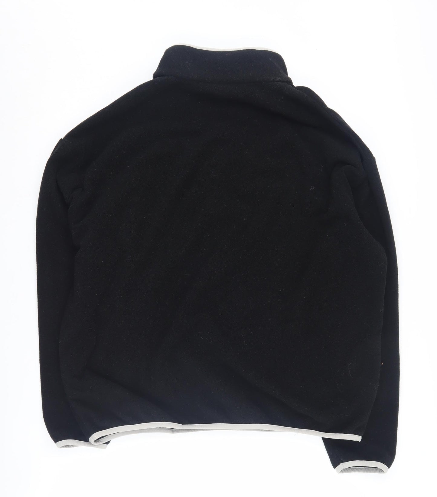 ASOS Black Fleece Sweatshirt, Unisex, L, Zip Neck