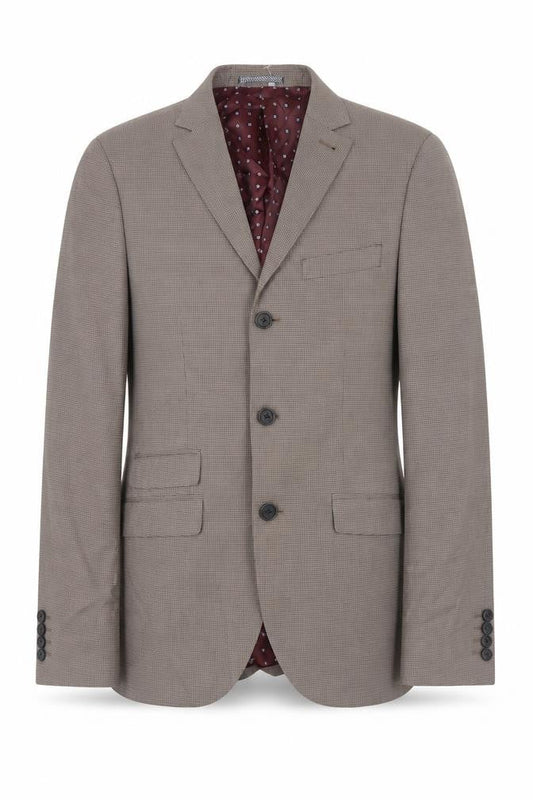 Next Men's Brown Check Blazer 36R Regular Fit