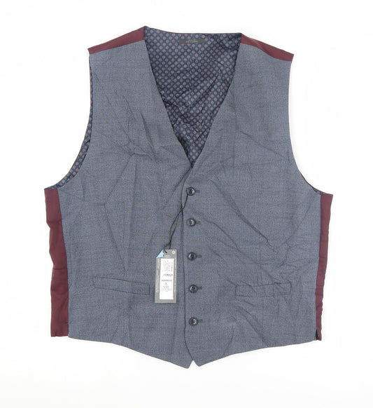 Marks and Spencer Men's Grey Waistcoat, 41-42R - Elegant Formal Style