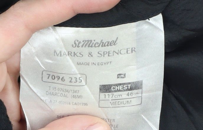 Marks & Spencer Men's Grey Blazer, 46, Regular Fit
