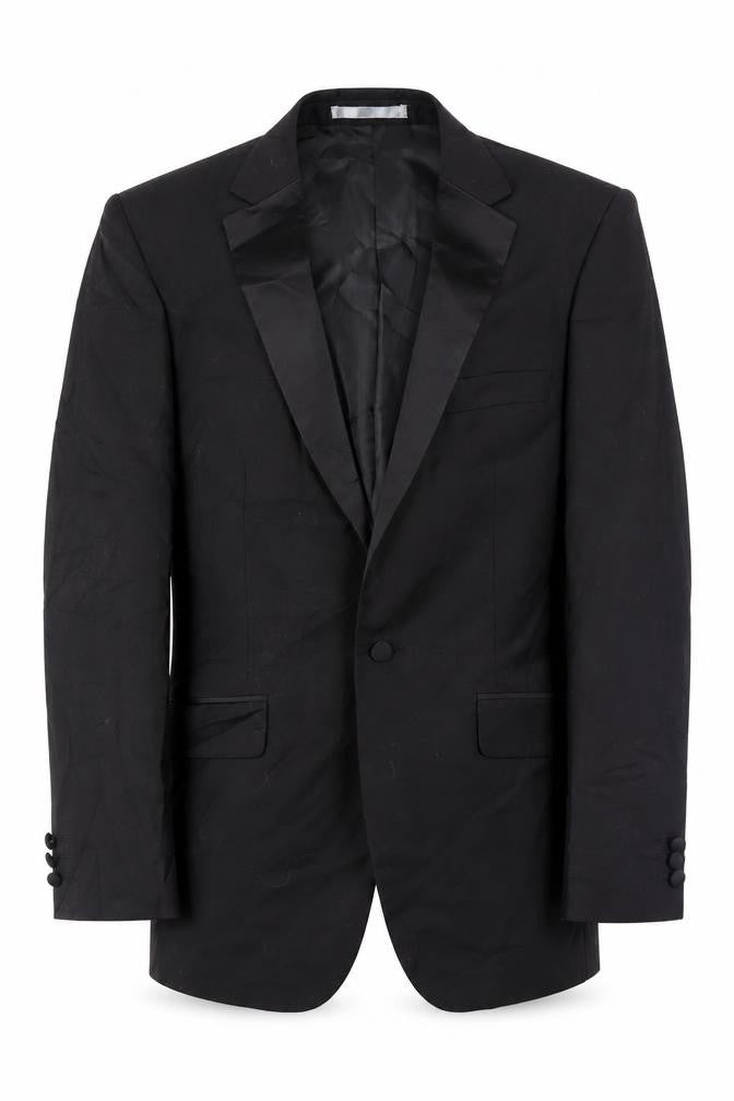 Burton Men's Black Tailored Tuxedo Blazer 36R Jacket