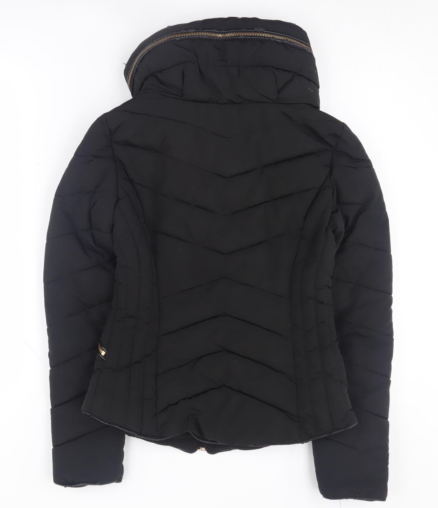 Zara Women's Black XS Puffer Jacket Winter Casual
