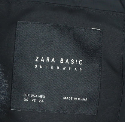 Zara Women's Black XS Puffer Jacket Winter Casual