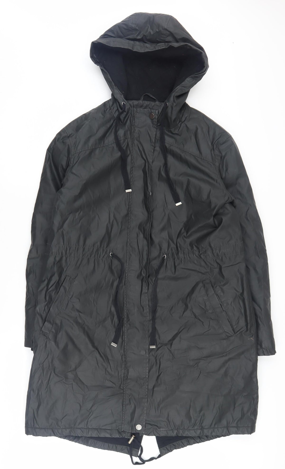 Marks & Spencer Women's Black Hooded Jacket Size 10