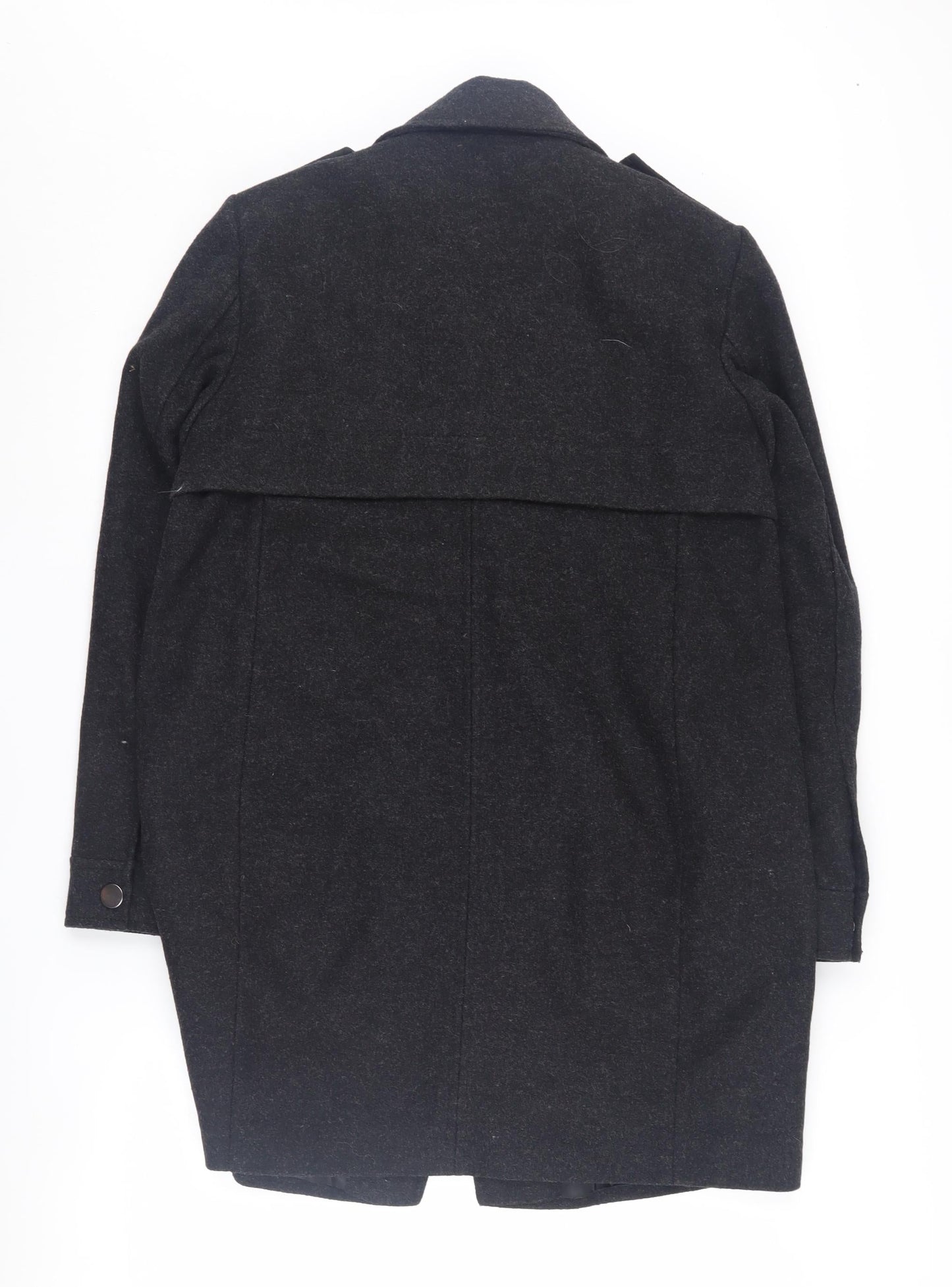 Marks and Spencer Women's Black Wool Overcoat Size 12