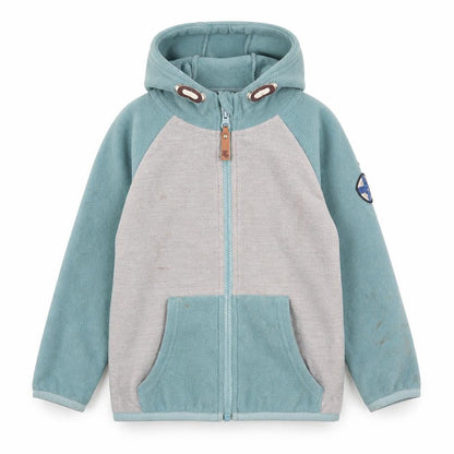 Front view of Rukka boys’ blue full zip hoodie - 4 years