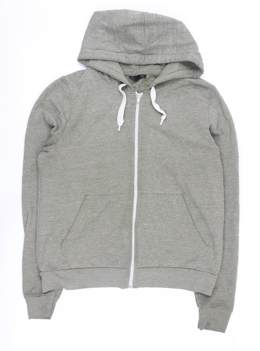 Topshop Women Grey Full Zip Hoodie Size 12