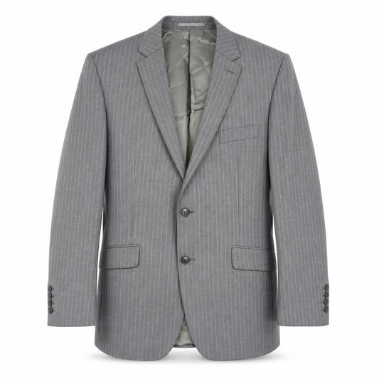 Ben Sherman Men's Grey Wool Striped Suit Jacket Size 42 Regular