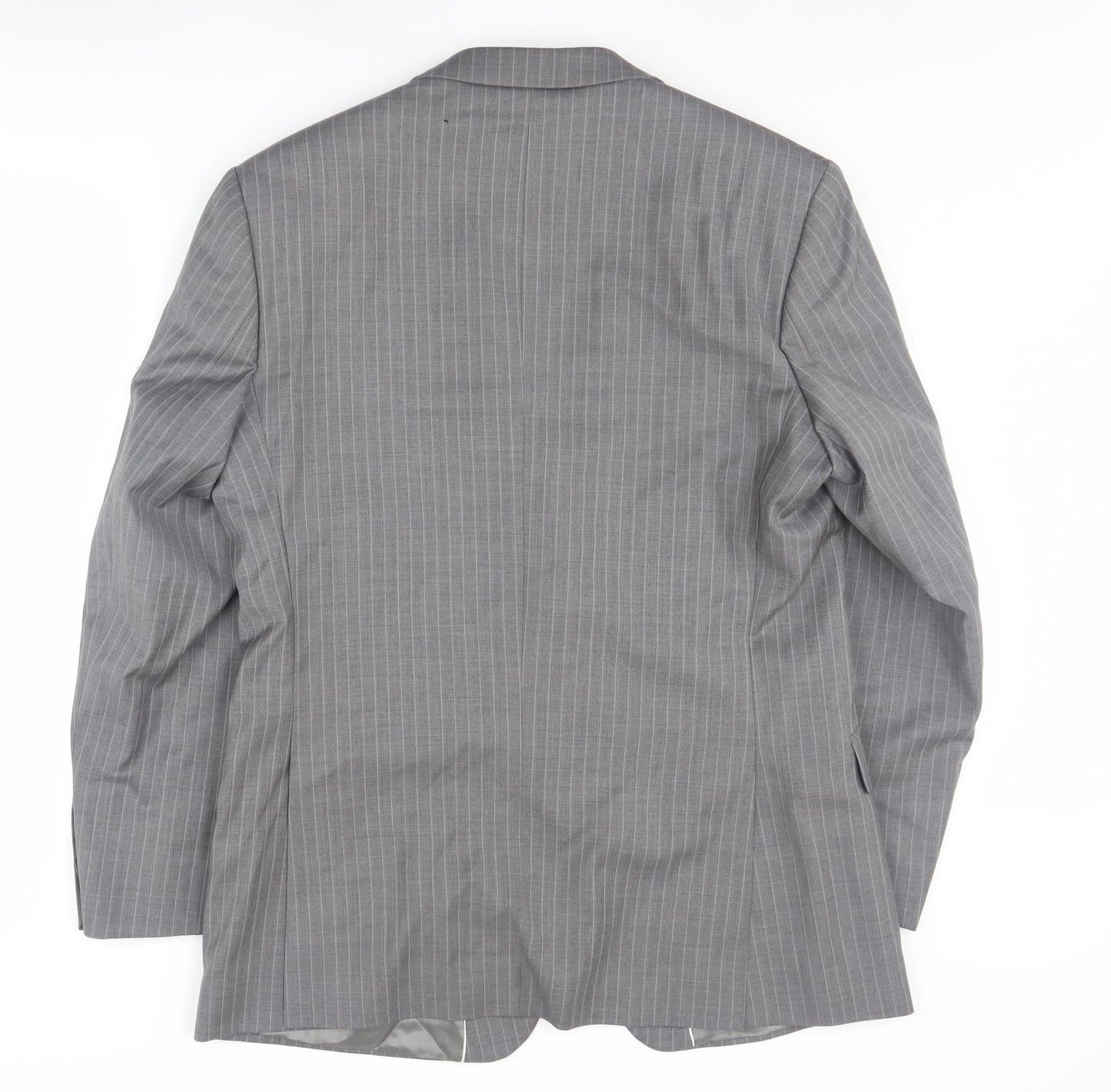Ben Sherman Men's Grey Wool Striped Suit Jacket Size 42 Regular