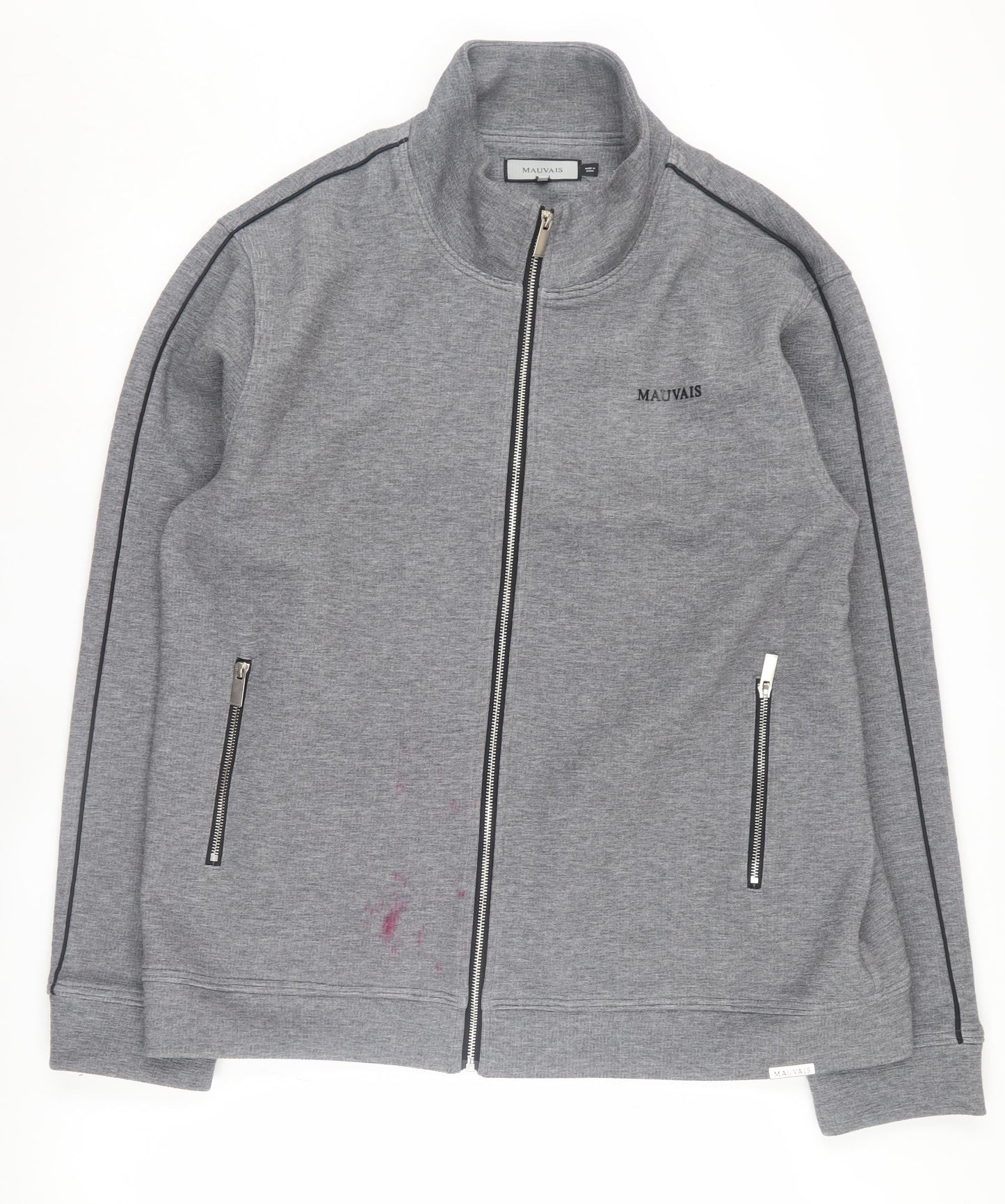 Mauvais Men's Grey 3XL Full Zip Basic Jacket