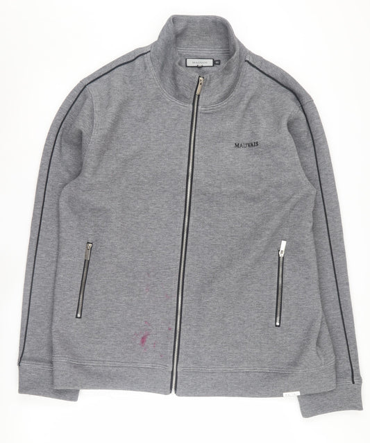 Mauvais Men's Grey 3XL Full Zip Basic Jacket