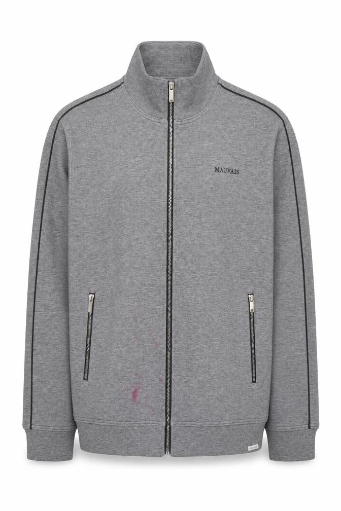 Mauvais Men's Grey 3XL Full Zip Basic Jacket