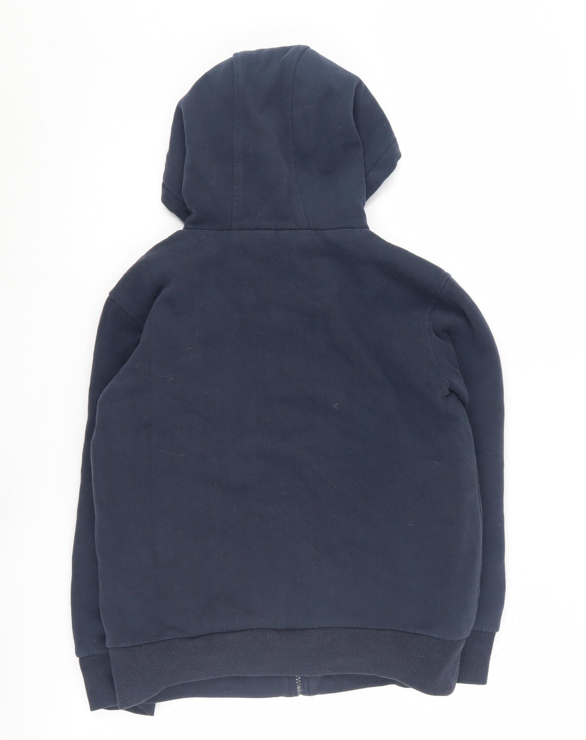 Back view of Vintage Rebel boys’ blue full zip hoodie 11-12 years