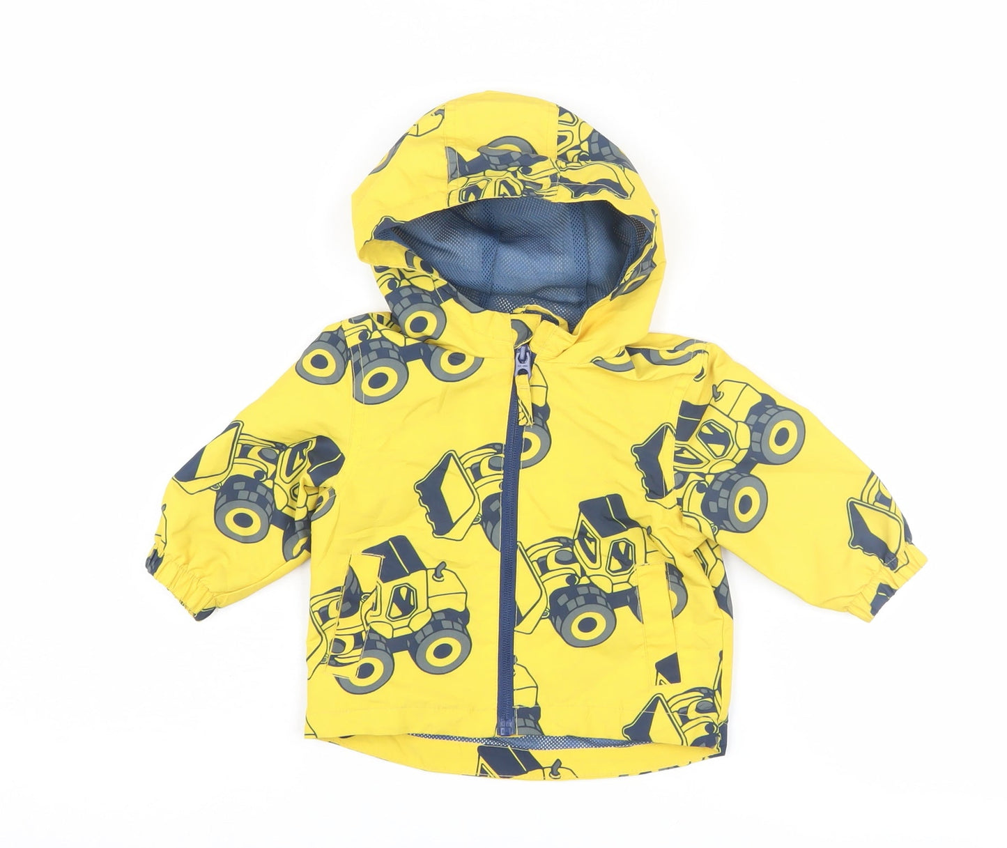 Next Unisex Baby Yellow Puffer Jacket 6-9 Months Cartoon Print