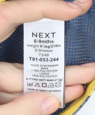 Next Unisex Baby Yellow Puffer Jacket 6-9 Months Cartoon Print