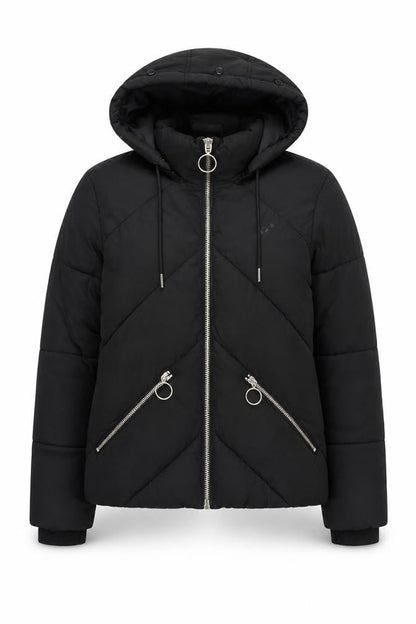 Topshop Women's Black Puffer Jacket Size 6
