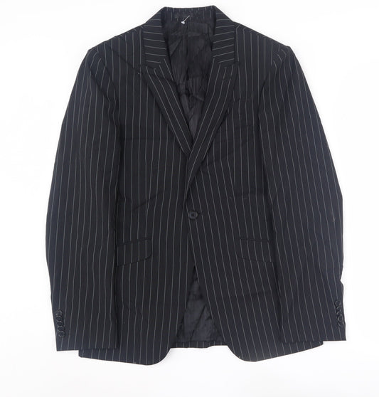 Ventuno 21 Men's Black Striped Blazer Size 36S