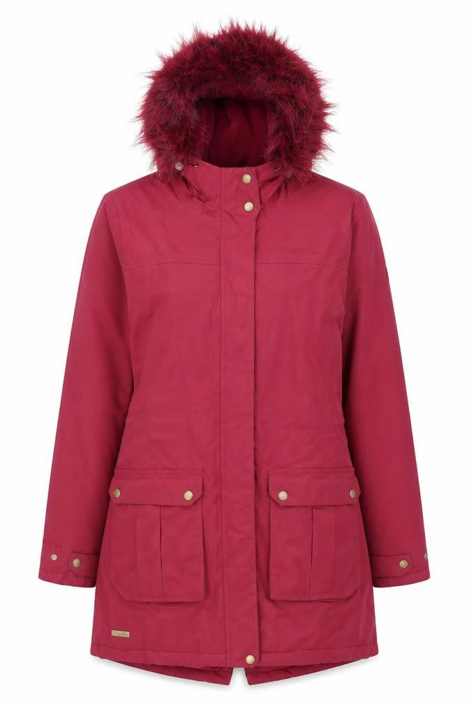 Regatta Women's Red Parka Jacket Size 12 with Hood