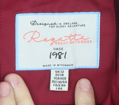 Regatta Women's Red Parka Jacket Size 12 with Hood