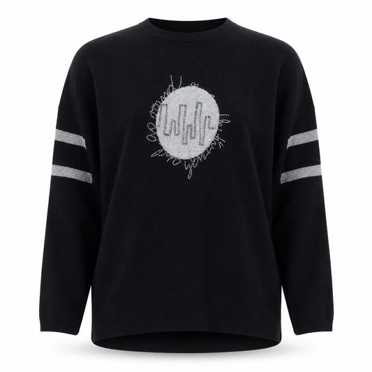 Front view of Faber Woman Black jumper, size 14, Classic Style