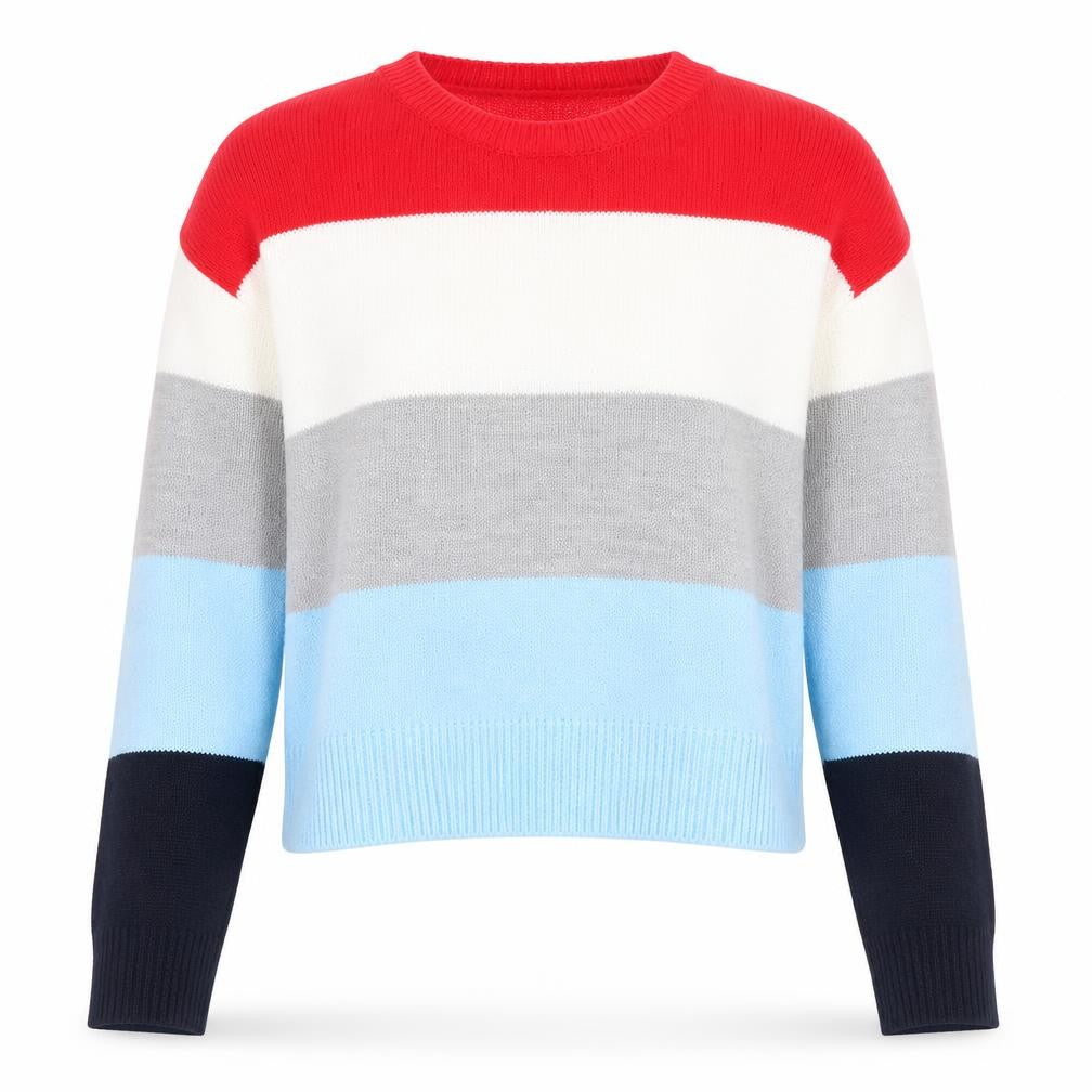 H&M Women's Multicoloured Striped Pullover Jumper, Size S