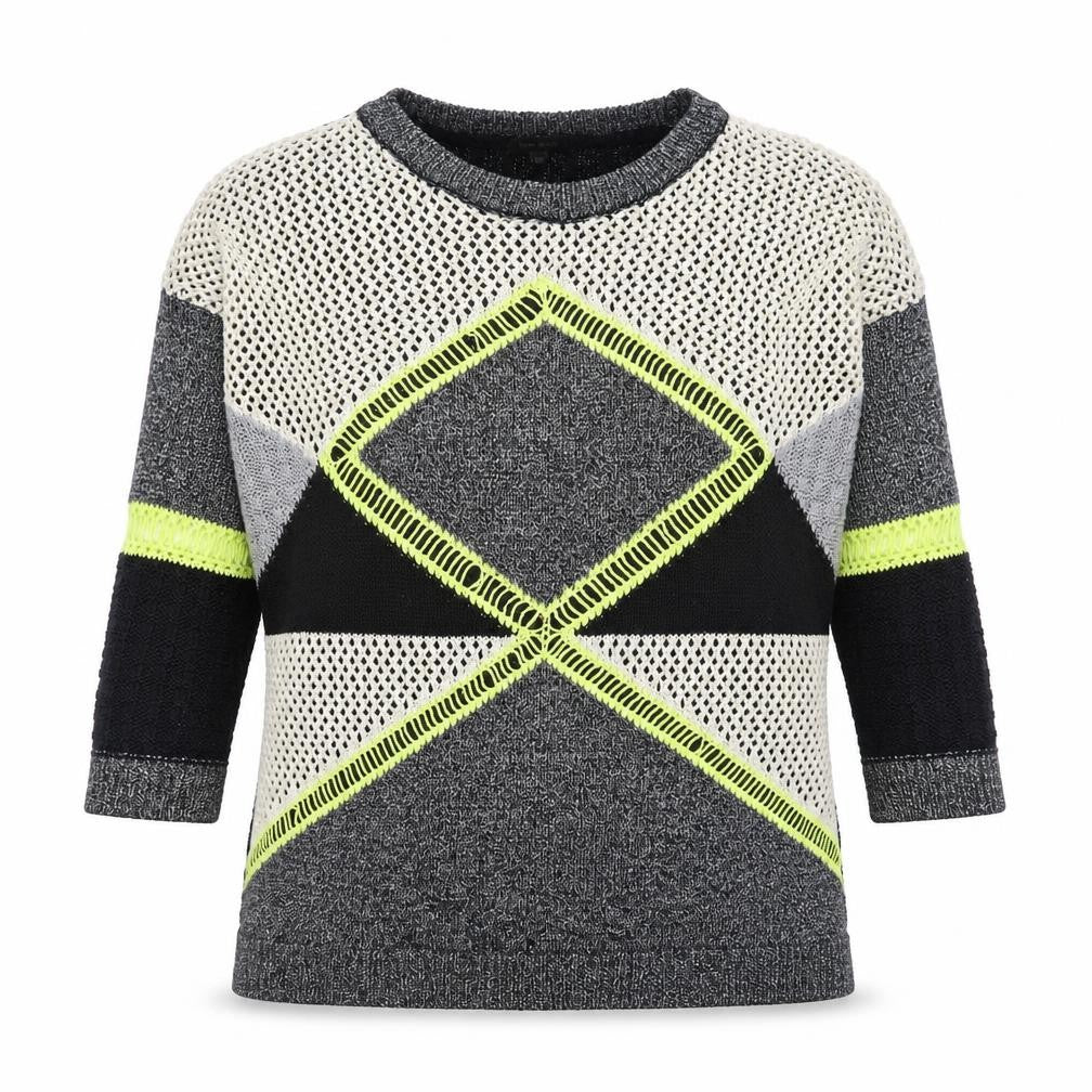 River Island Women's Geometric Pullover Jumper Grey 10