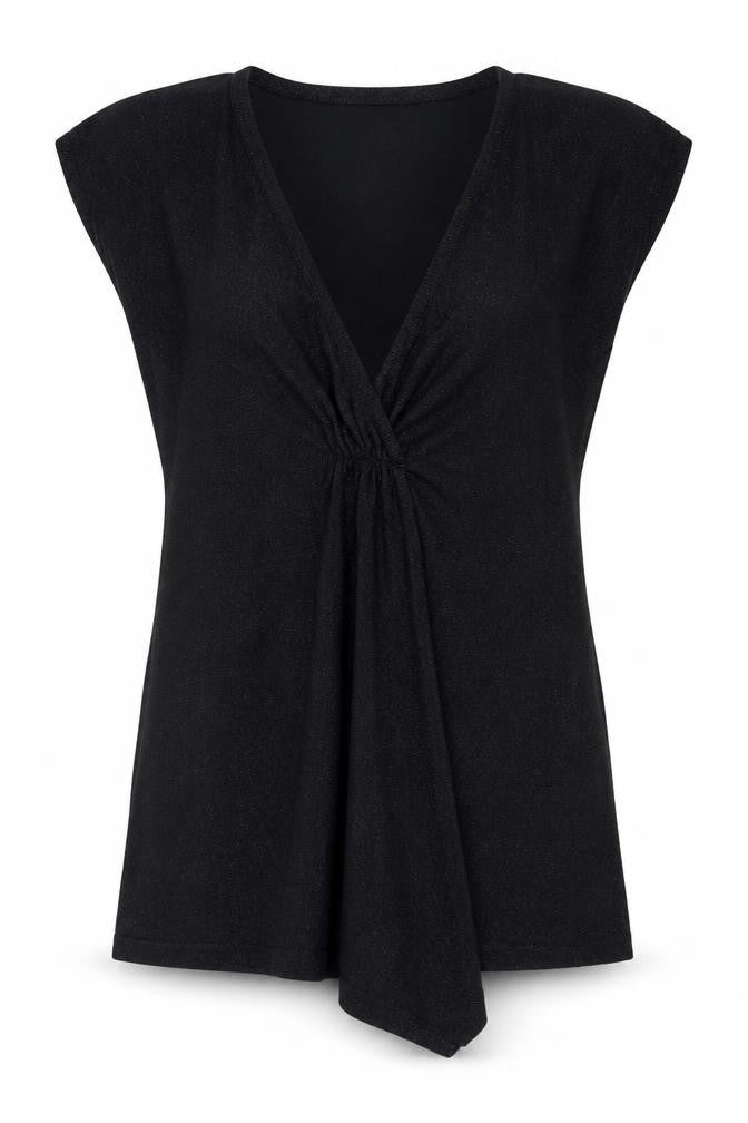 Marks & Spencer Women's Black Tunic V-Neck Jumper