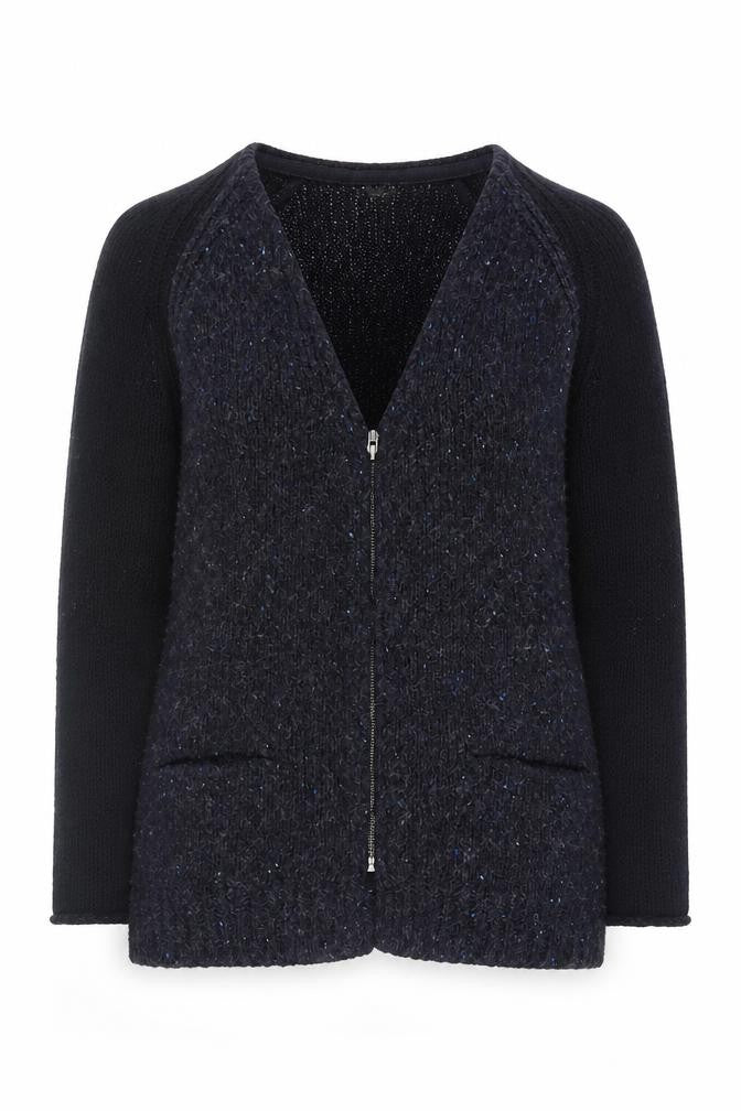 Topshop Women's Black Full Zip Jumper, Size 8, Casual