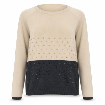 Eugen Klein Women's Beige Pullover Jumper Size 18