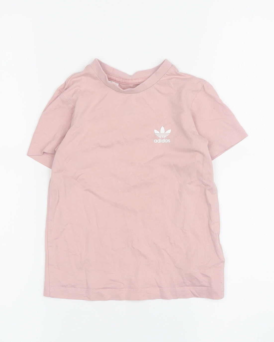 Additional front view of Adidas girls’ pink t-shirt, 2-3 years, casual and comfy