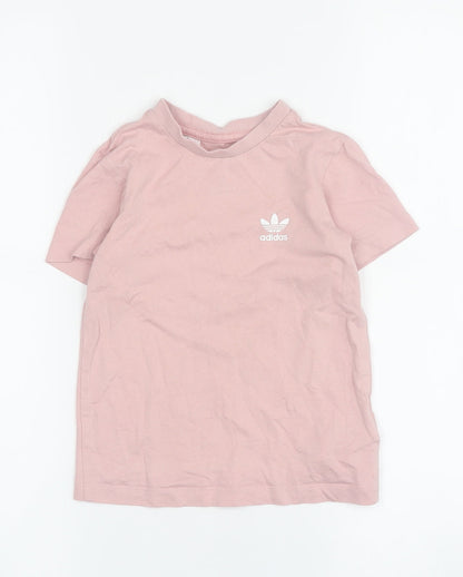 Additional front view of Adidas girls’ pink t-shirt, 2-3 years, casual and comfy