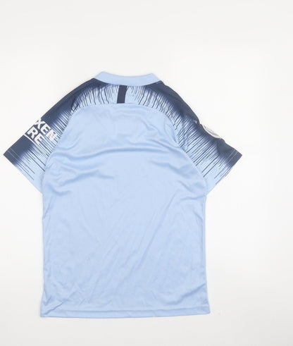 Back view of Nike boys’ blue football jersey 14 years