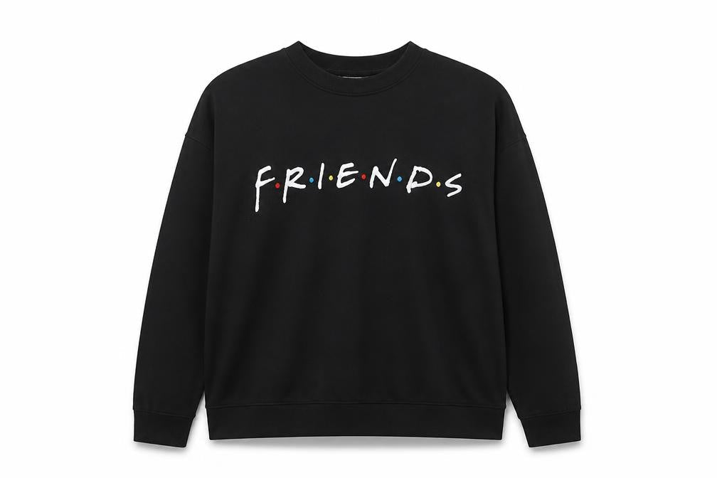 Friends Black Women's Crew Neck Sweatshirt L